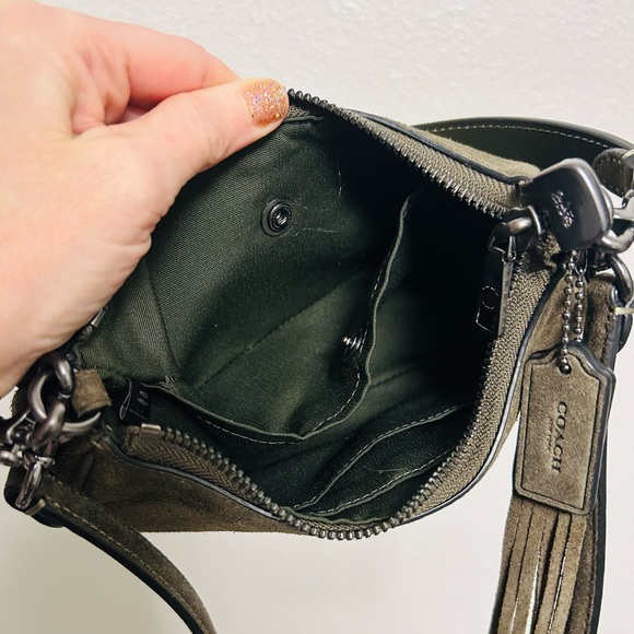crossbody bag coach military green bag